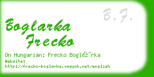 boglarka frecko business card